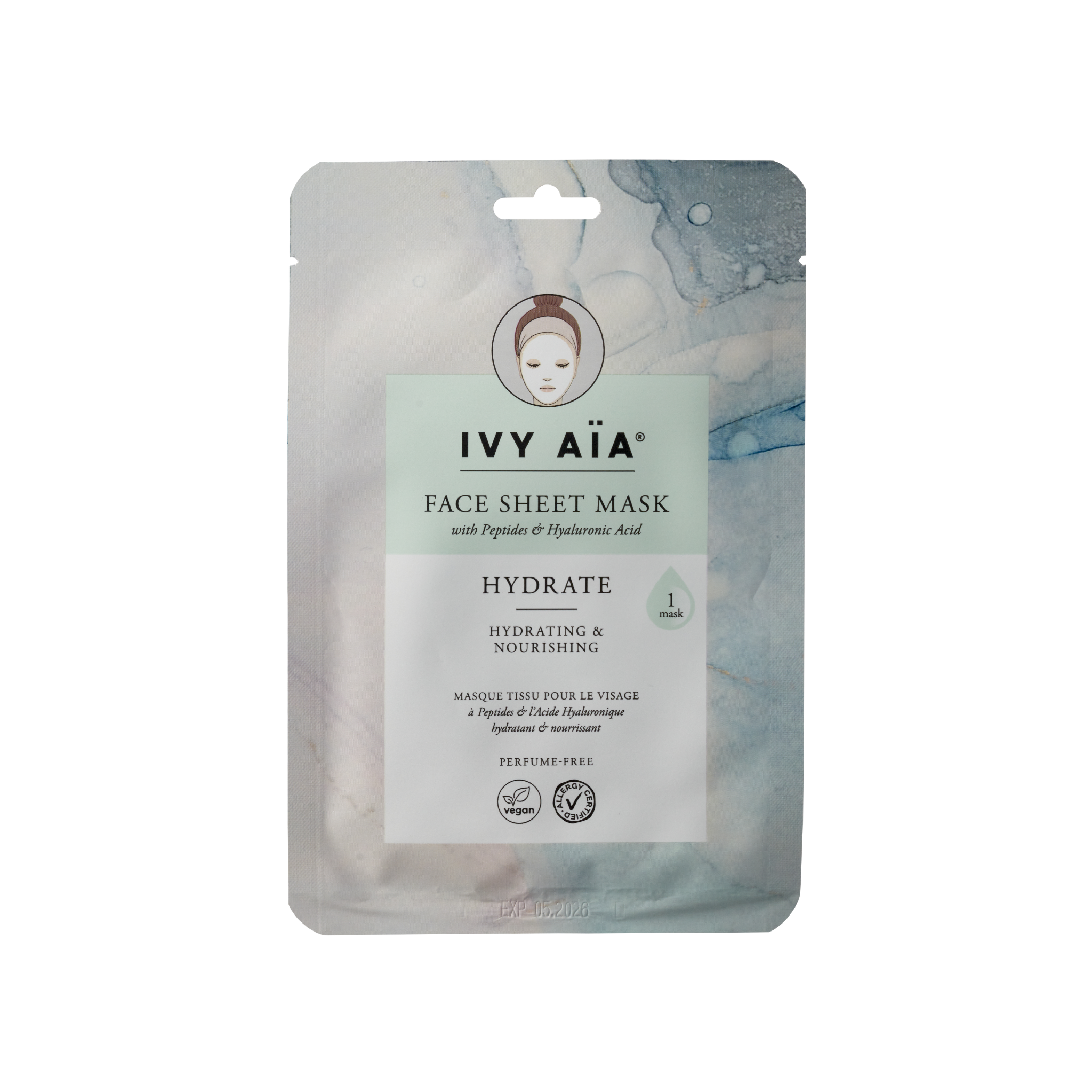 Ivy Aïa Face Sheet Mask Hydrat med lakritsrot extrakt