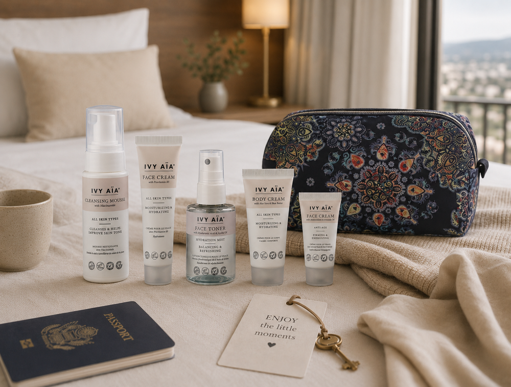 Ivy Aïa Travel Size Kit + Kosmetikkasse, Ganja