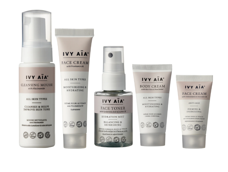 Ivy Aïa Travel Size Kit + Kosmetikkasse, Ganja